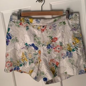 Anthro shorts w/ side buttons and overlay detail